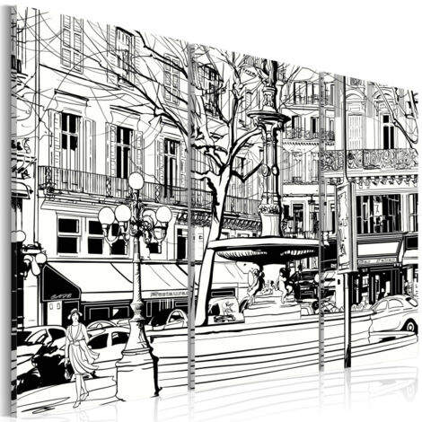 Tableau Imprimé "Esquisse de la Place Parisienne" 80 x 120 cm (1/2)