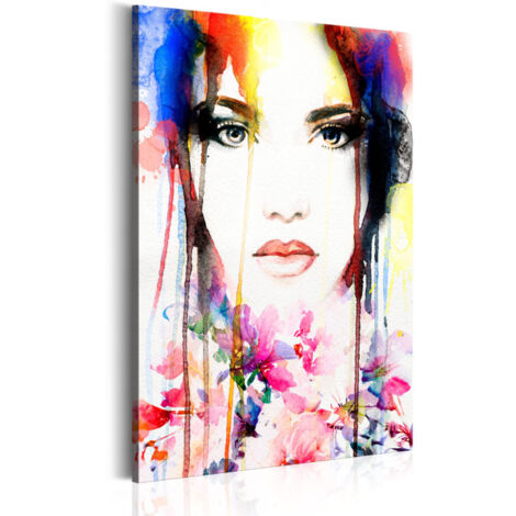 Tableau Imprimé "Dame Colorée" 60 x 90 cm (1/2)
