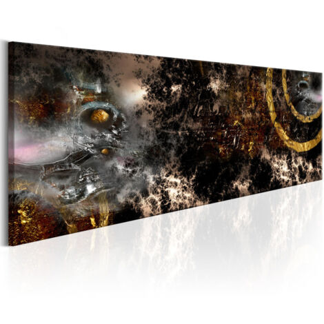 Tableau Imprimé "Galaxie D'or" 40 x 120 cm (1/2)