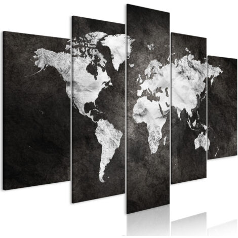 Tableau Imprimé 5 Panneaux "Dark World Wide" 50 x 100 cm (1/2)