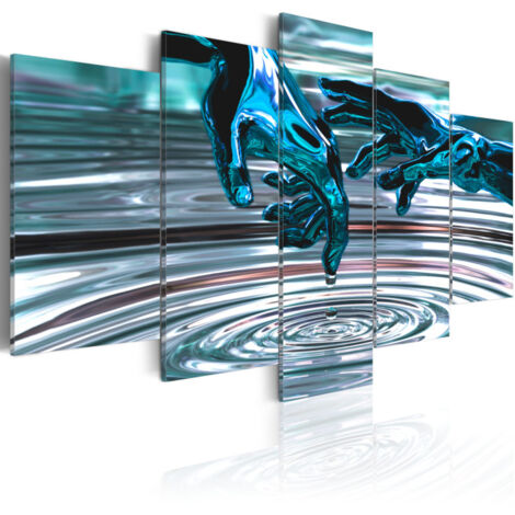 Tableau Imprimé "Cercles Aquatiques" 50 x 100 cm (1/2)