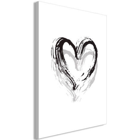 Tableau Imprimé "Brush Heart" 60 x 90 cm (1/2)
