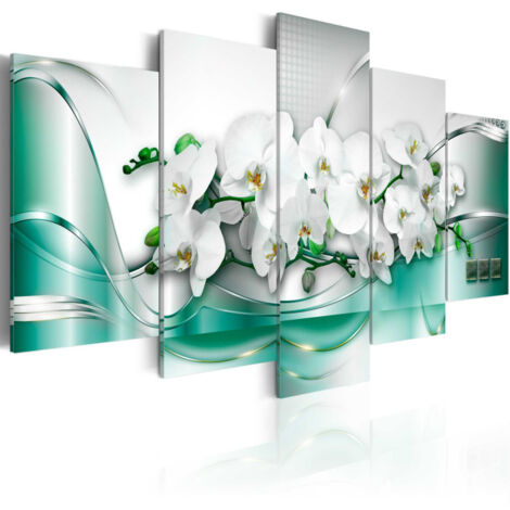 Tableau Imprimé "Celadon Ribbon" 50 x 100 cm (1/2)