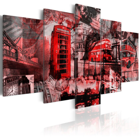 Tableau Imprimé 5 Panneaux "Collage" 100 x 200 cm (1/2)