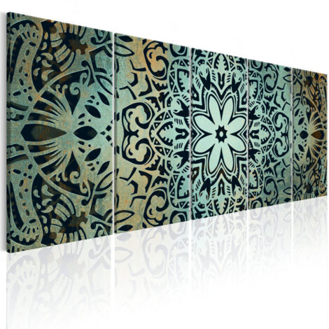 Tableau Imprimé "Green Mandala" 80 x 200 cm (1/2)