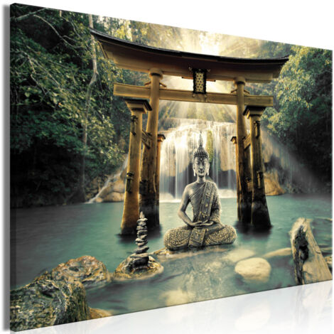 Tableau Imprimé "Buddha Smile Wide" 60 x 90 cm (1/2)