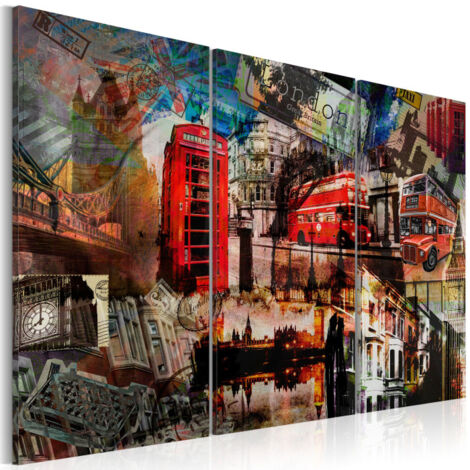 Tableau Imprimé "Collage Londres" 60 x 90 cm (1/2)