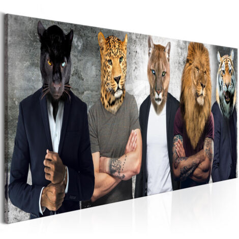 Tableau Imprimé "Different Faces Narrow" 50 x 150 cm (1/2)