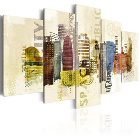 Tableau Imprimé 5 Panneaux "Design Urbain" 50 x 100 cm (1/2)