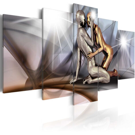 Tableau Imprimé "Gold Couple" 50 x 100 cm (1/2)
