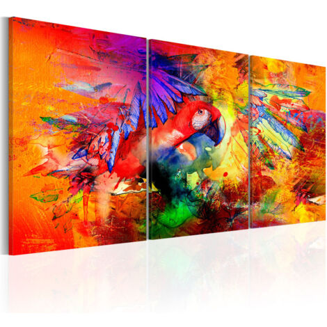 Tableau Imprimé "Colourful Parrot" 60 x 120 cm (1/2)