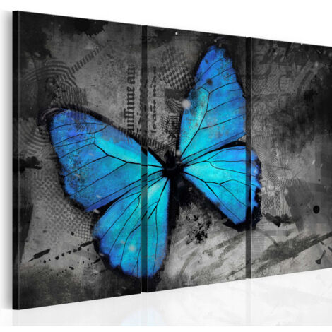 Tableau Imprimé 3 Panneaux "Etude D'un Papillon" 60 x 90 cm (1/2)