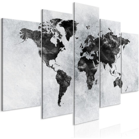 Tableau Imprimé 5 Panneaux "Concrete World Wide" 50 x 100 cm (1/2)