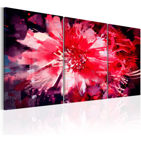 Tableau Imprimé "Crimson Flowers" 60 x 120 cm (1/2)