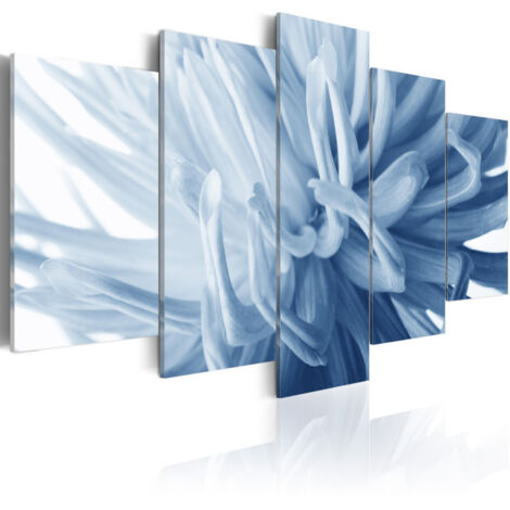 Tableau Imprimé "Dahlia Bleu" 50 x 100 cm (1/2)