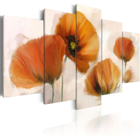 Tableau Imprimé "Coquelicots Trois Perspectives" 50 x 100 cm (1/2)