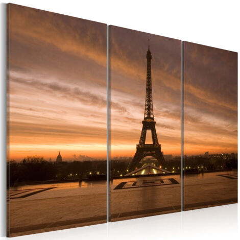 Tableau "Coucher de Soleil sur la Tour Eiffel" 40 x 60 cm (1/2)