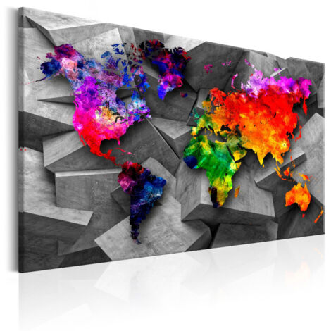 Tableau Imprimé "Cubic World" 60 x 90 cm (1/2)