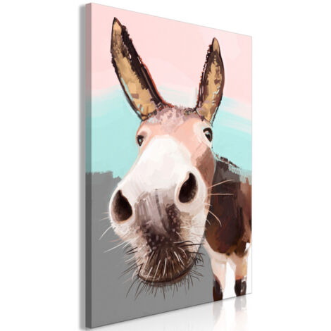 Tableau Imprimé "Curious Donkey" 60 x 90 cm (1/2)