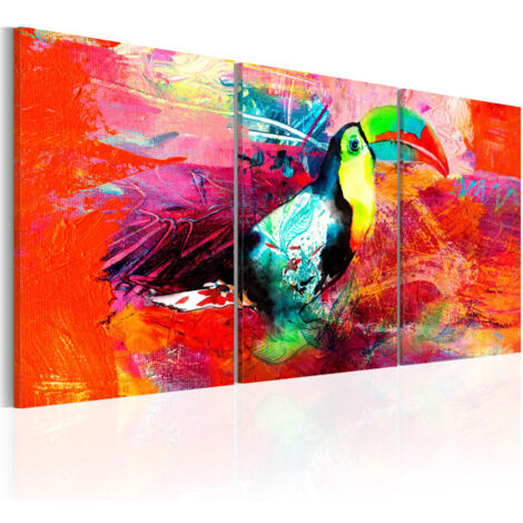 Tableau Imprimé "Colourful Toucan" 60 x 120 cm (1/2)