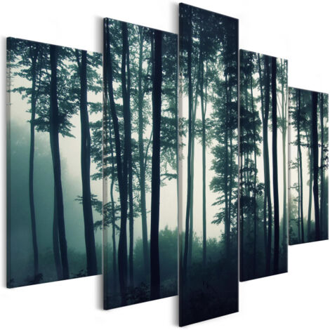 Tableau Imprimé 5 Panneaux "Dark Forest Wide" 50 x 100 cm (1/2)