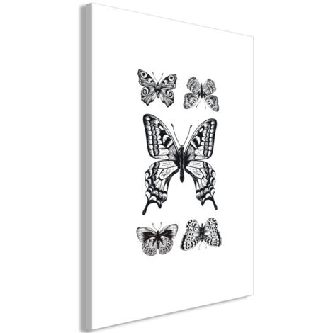 Tableau Imprimé "Five Butterflies" 60 x 90 cm (1/2)