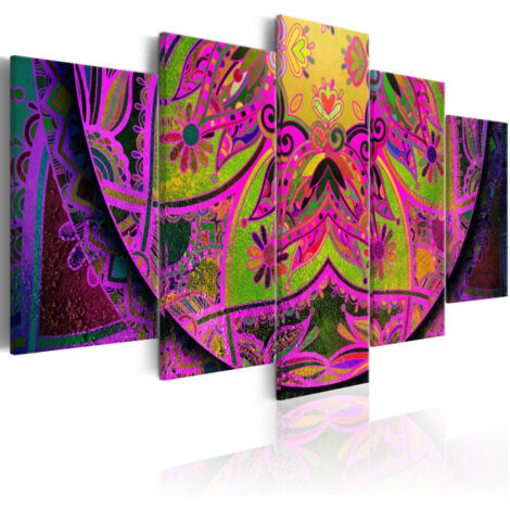 Tableau Imprimé "Mandala : Pink Power" 100 x 200 cm (1/2)