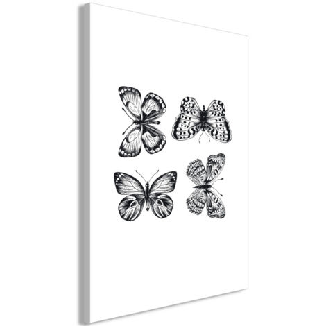 Tableau Imprimé "Four Butterflies" 60 x 90 cm (1/2)