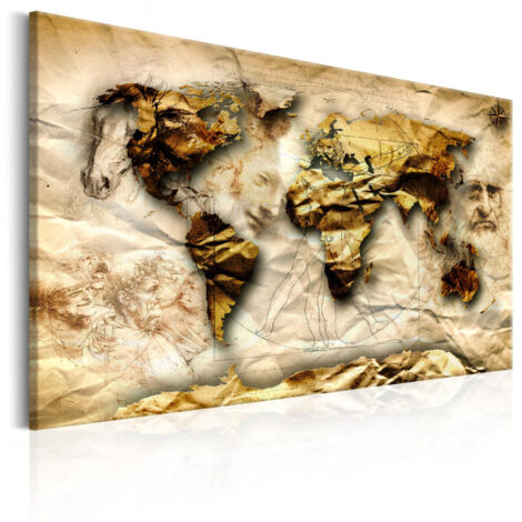 Tableau Imprimé "Map : Leonardo Da Vinci Inspiration" 60 x 90 cm (1/2)