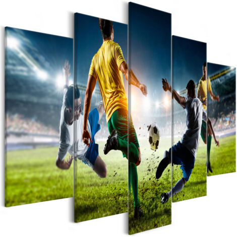 Tableau Imprimé 5 Panneaux "Decisive Tackle Wide" 50 x 100 cm (1/2)