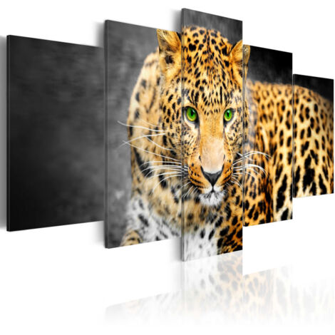 Tableau Imprimé "Green Eyed Leopard" 50 x 100 cm (1/2)