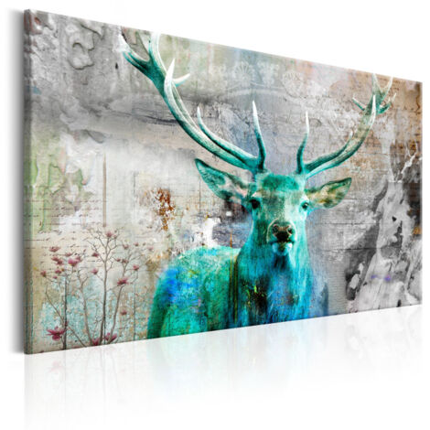 Tableau Imprimé "Green Deer" 60 x 90 cm (1/2)