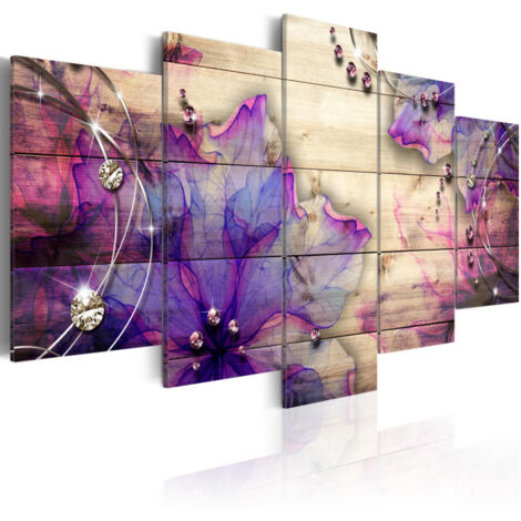 Tableau Imprimé "Flowers of Memory" 50 x 100 cm (1/2)