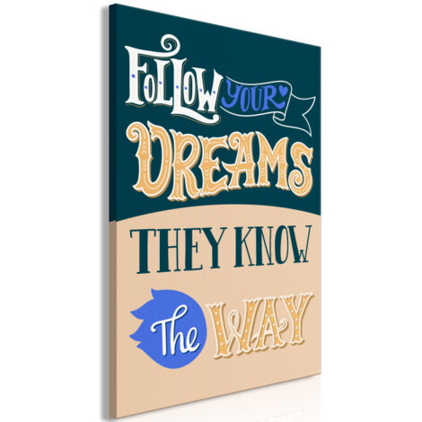 Tableau Imprimé "Follow Your Dreams" 60 x 90 cm (1/2)
