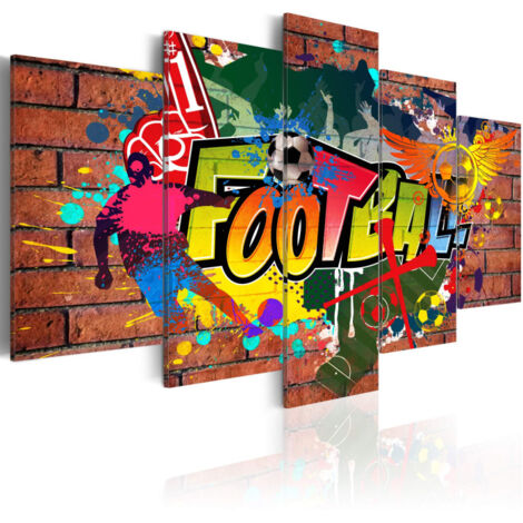 Tableau Imprimé "Football Graffiti" 50 x 100 cm (1/2)