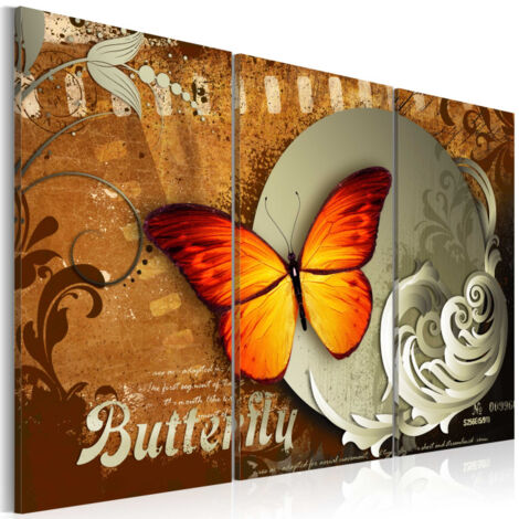 Tableau Imprimé "Fiery Butterfly & Full Moon" 80 x 120 cm (1/2)