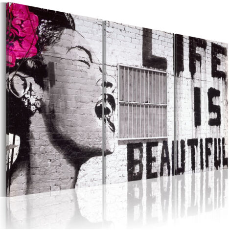 Tableau Imprimé "La Vie est Belle" 60 x 120 cm (1/2)