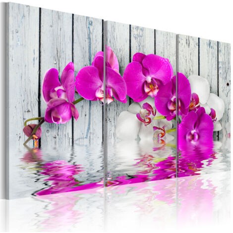 Tableau Imprimé 3 Panneaux "Harmony : Orchid" 60 x 90 cm (1/2)
