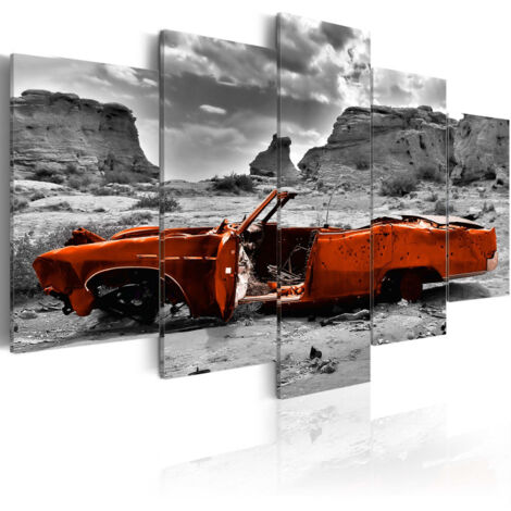 Tableau Imprimé "Orange Car" 50 x 100 cm (1/2)