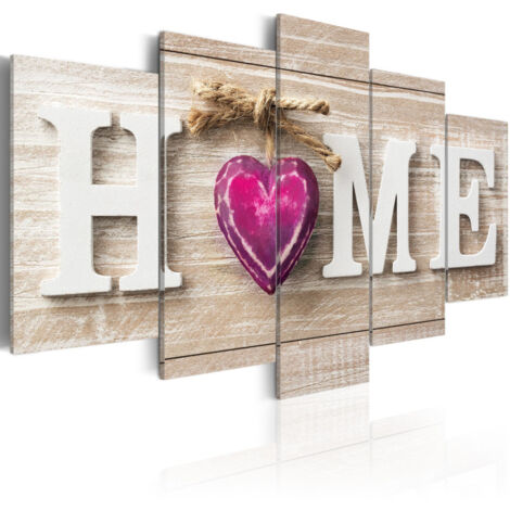 Tableau Imprimé "Home : Pink Heart" 100 x 200 cm (1/2)