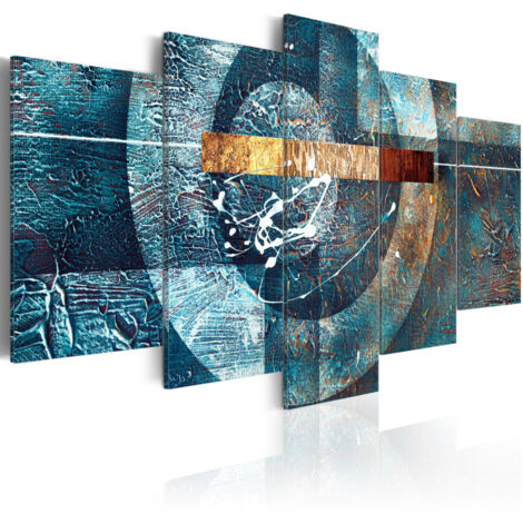 Tableau Imprimé "Galaxie Bleue" 50 x 100 cm (1/2)