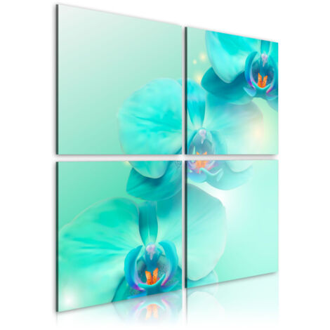 Tableau Imprimé "Orchidées D'azur" 40 x 40 cm (1/2)