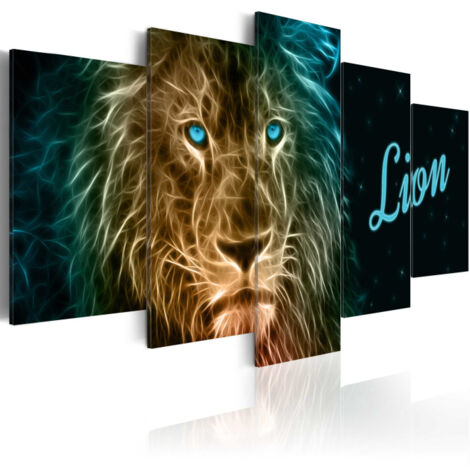 Tableau Imprimé "Gold Lion" 50 x 100 cm (1/2)