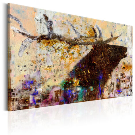 Tableau Imprimé "Golden Stag" 60 x 90 cm (1/2)