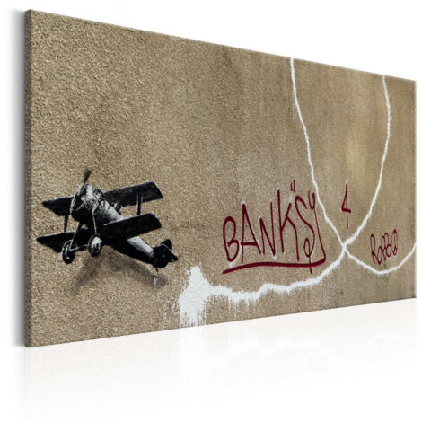 Tableau Imprimé "Love Plane - Banksy" 40 x 60 cm (1/2)