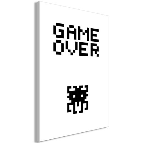 Tableau Imprimé "Game Over" 60 x 90 cm (1/2)
