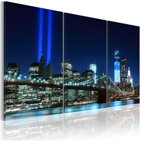Tableau Imprimé "Lumières Bleues à New York" 40 x 60 cm (1/2)
