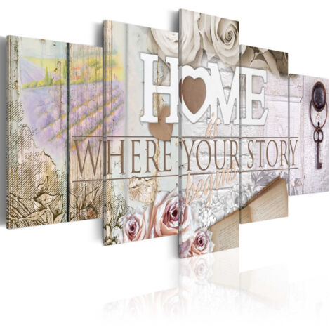 Tableau Imprimé "Home..." 50 x 100 cm (1/2)