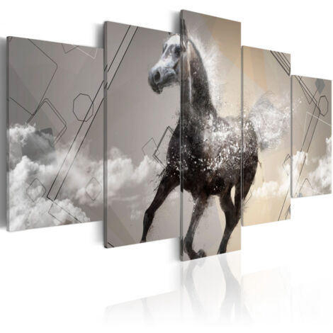 Tableau Imprimé 5 Panneaux "Galop de Fantaisie" 100 x 200 cm (1/2)