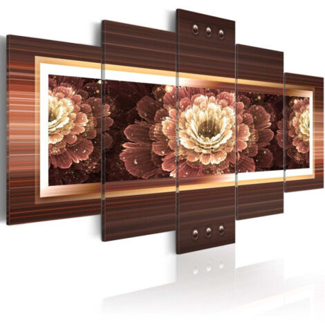 Tableau Imprimé "Gold Gerbera" 50 x 100 cm (1/2)